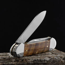Case Canoe Yellow Curly Oak Folding Knife -Cheap Knife Store CA47126.4 37567.1696507507