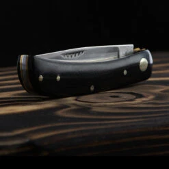 Hen And Rooster Buffalo Horn Folding Knife -Cheap Knife Store HR5038BHdet3 41313.1665146601