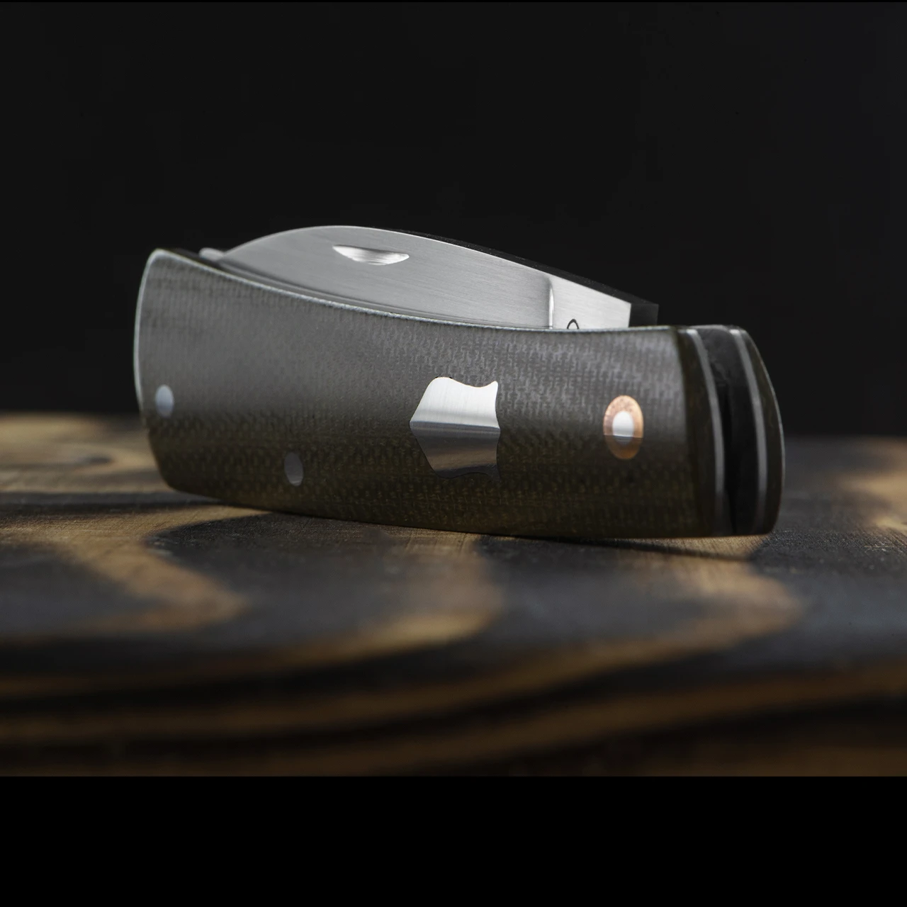 Chris Crawford Custom EDC-B Slipjoint Olive 3 Chris Crawford Custom EDC-B Slipjoint Olive