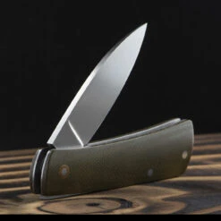 Chris Crawford Custom EDC-B Slipjoint Olive 10 Chris Crawford Custom EDC-B Slipjoint Olive -Cheap Knife Store olive 08493.1687968943